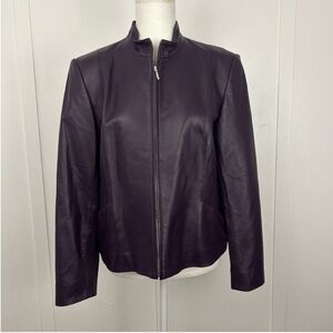 Pendleton womens leather purple jacket size Med